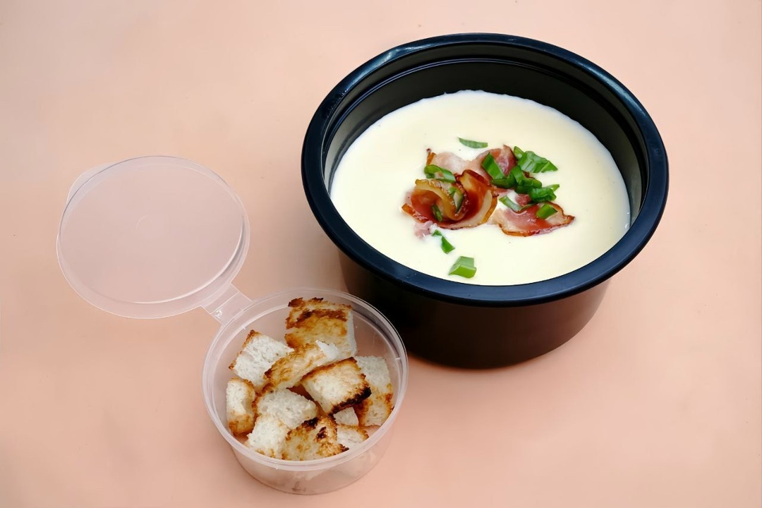 Фото Крем-суп Сырный с беконом